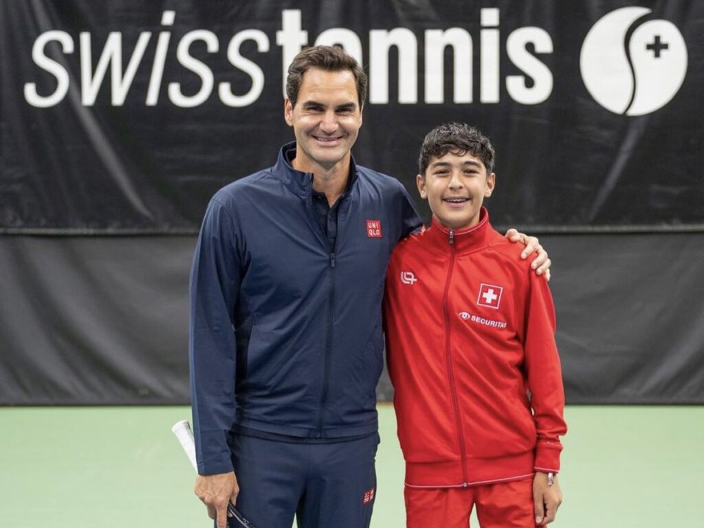 Mit Roger Federer bei Swiss Tennis